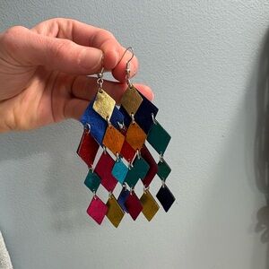 Colorful Geometric Dangle Earrings